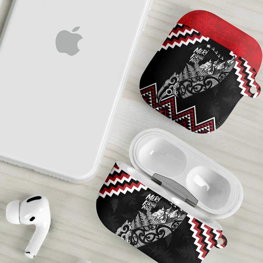 New Zealand Christmas Taniko Poutama AirPods Case Mountainscape Maori Fern LT7 - Polynesian Pride
