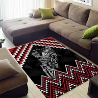 New Zealand Christmas Taniko Poutama Area Rug Mountainscape Maori Fern - Polynesian Pride