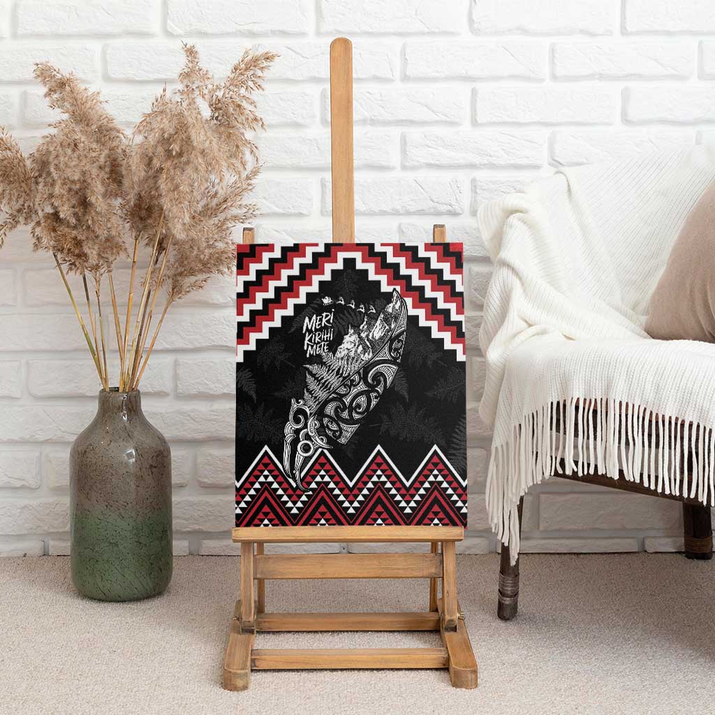 New Zealand Christmas Taniko Poutama Canvas Wall Art Mountainscape Maori Fern LT7 - Polynesian Pride