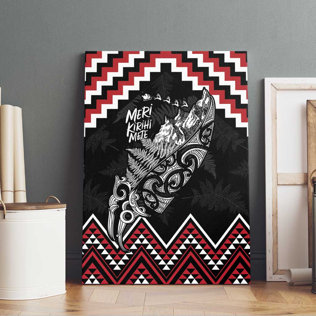 New Zealand Christmas Taniko Poutama Canvas Wall Art Mountainscape Maori Fern LT7 - Polynesian Pride