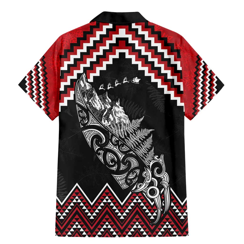 New Zealand Christmas Taniko Poutama Family Matching Mermaid Dress and Hawaiian Shirt Mountainscape Maori Fern LT7 - Polynesian Pride