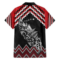 New Zealand Christmas Taniko Poutama Family Matching Off The Shoulder Long Sleeve Dress and Hawaiian Shirt Mountainscape Maori Fern LT7 - Polynesian Pride