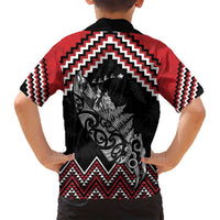 New Zealand Christmas Taniko Poutama Family Matching Off Shoulder Maxi Dress and Hawaiian Shirt Mountainscape Maori Fern LT7 - Polynesian Pride