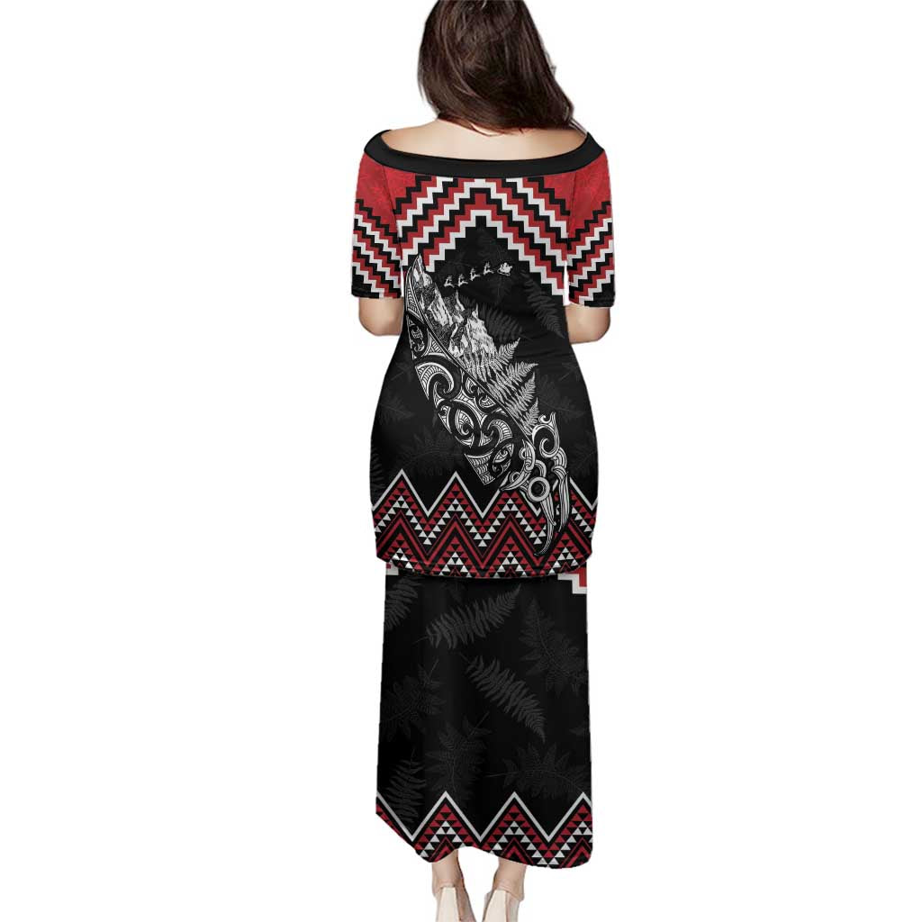 New Zealand Christmas Taniko Poutama Family Matching Puletasi and Hawaiian Shirt Mountainscape Maori Fern LT7 - Polynesian Pride