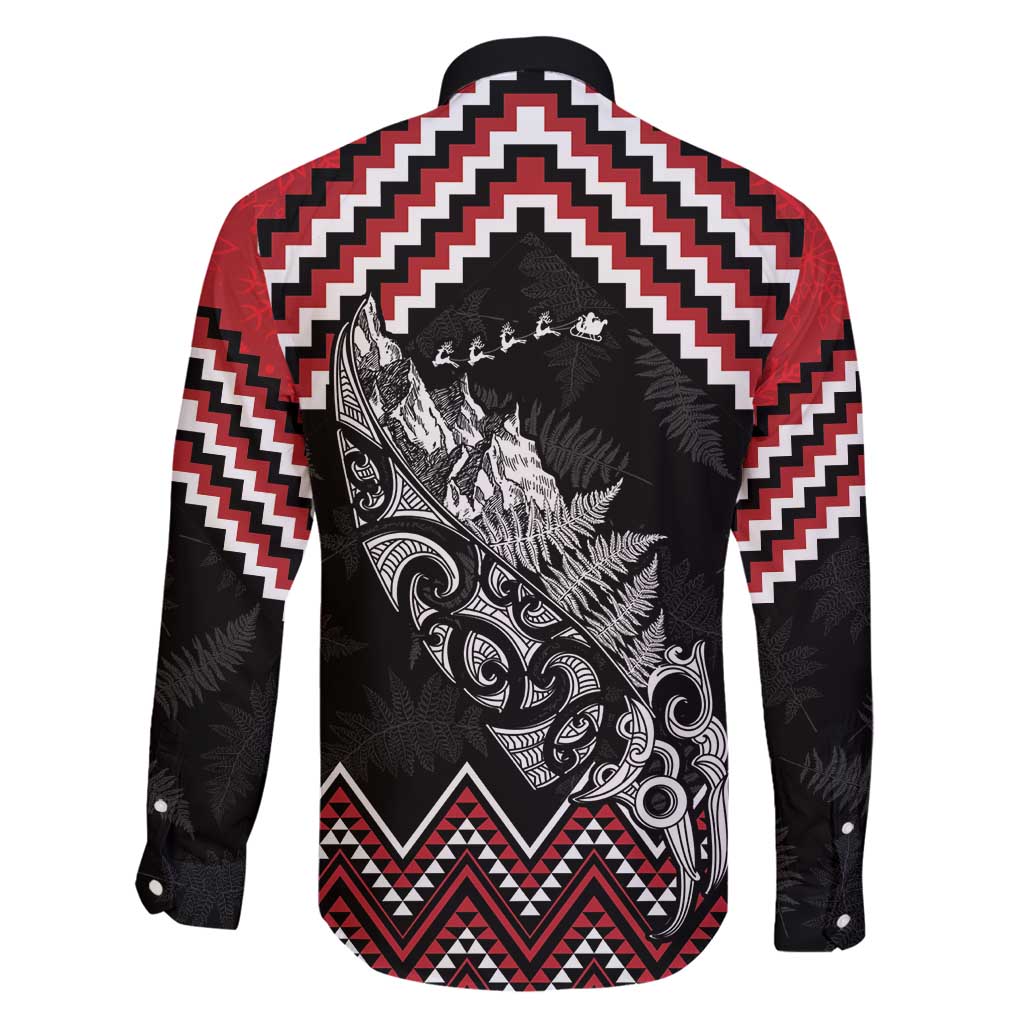 New Zealand Christmas Taniko Poutama Family Matching Summer Maxi Dress and Hawaiian Shirt Mountainscape Maori Fern LT7 - Polynesian Pride