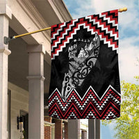 New Zealand Christmas Taniko Poutama Garden Flag Mountainscape Maori Fern LT7 House Flag Black - Polynesian Pride