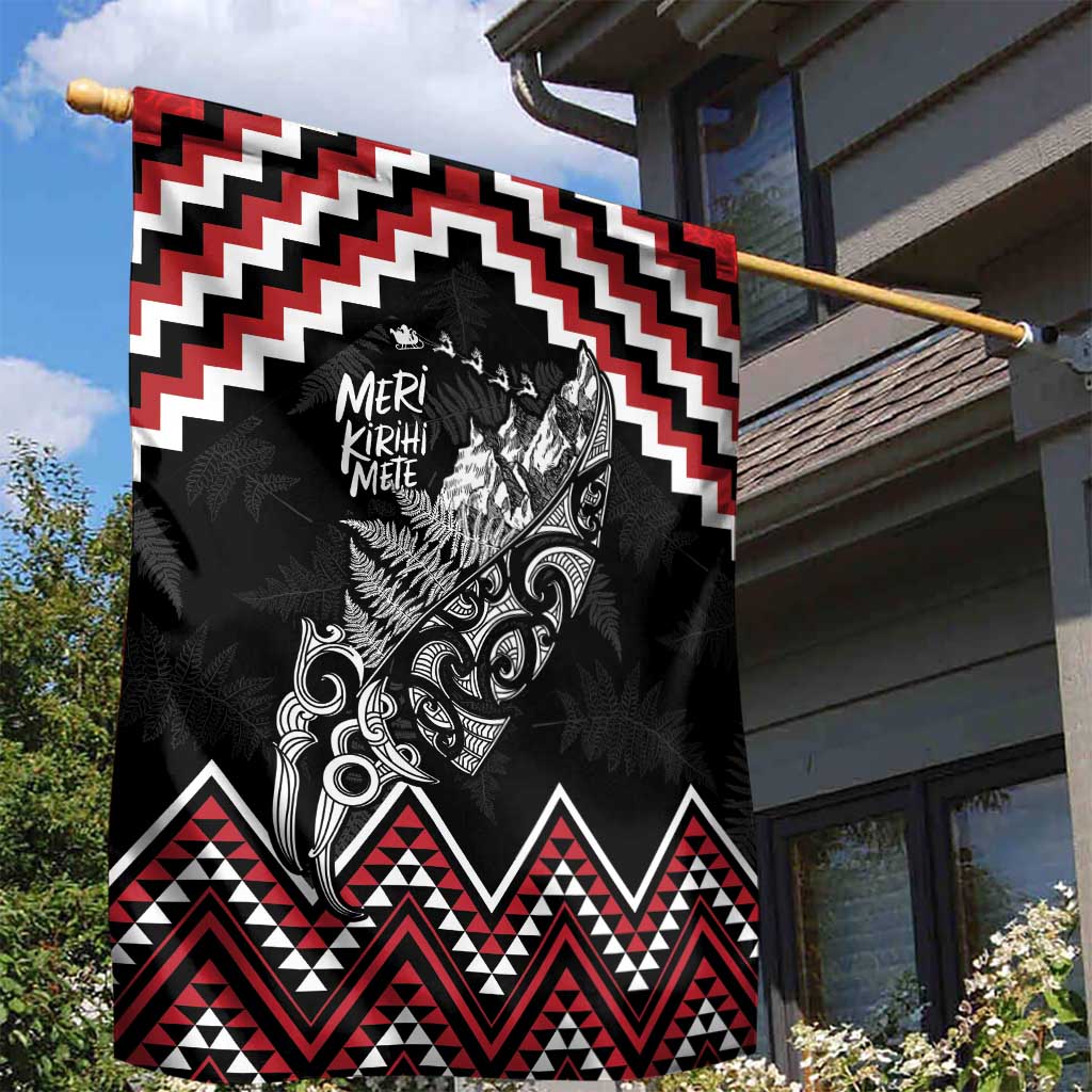 New Zealand Christmas Taniko Poutama Garden Flag Mountainscape Maori Fern LT7 - Polynesian Pride
