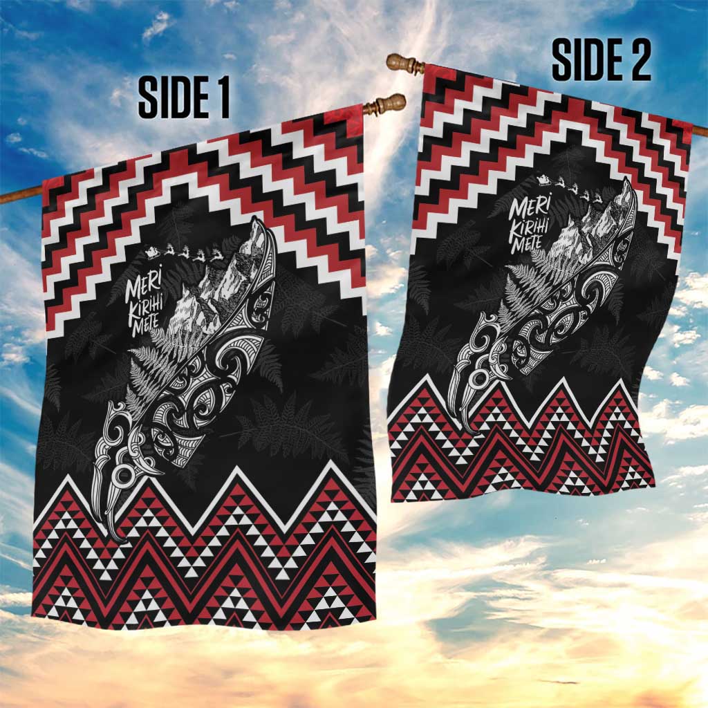 New Zealand Christmas Taniko Poutama Garden Flag Mountainscape Maori Fern LT7 - Polynesian Pride
