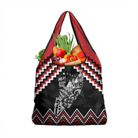 New Zealand Christmas Taniko Poutama Grocery Bag Mountainscape Maori Fern LT7 1-pack One Size Black - Polynesian Pride