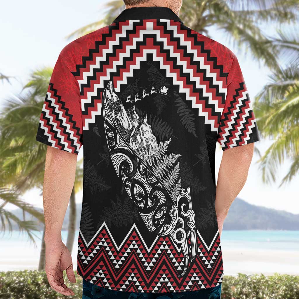 New Zealand Christmas Taniko Poutama Hawaiian Shirt Mountainscape Maori Fern LT7 - Polynesian Pride