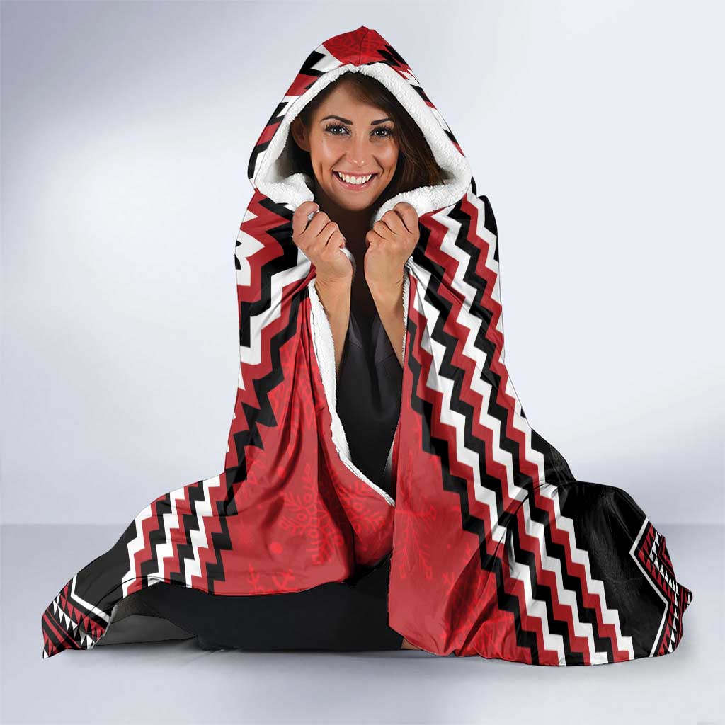 New Zealand Christmas Taniko Poutama Hooded Blanket Mountainscape Maori Fern LT7 - Polynesian Pride