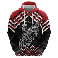New Zealand Christmas Taniko Poutama Hoodie Mountainscape Maori Fern LT7 - Polynesian Pride