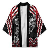 New Zealand Christmas Taniko Poutama Kimono Mountainscape Maori Fern LT7 Unisex Black - Polynesian Pride