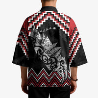 New Zealand Christmas Taniko Poutama Kimono Mountainscape Maori Fern LT7 - Polynesian Pride