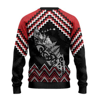 New Zealand Christmas Taniko Poutama Ugly Christmas Sweater Mountainscape Maori Fern LT7 - Polynesian Pride