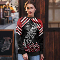 New Zealand Christmas Taniko Poutama Ugly Christmas Sweater Mountainscape Maori Fern LT7 - Polynesian Pride