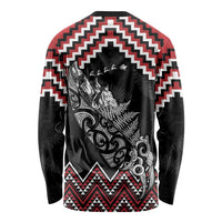 New Zealand Christmas Taniko Poutama Long Sleeve Shirt Mountainscape Maori Fern LT7 - Polynesian Pride