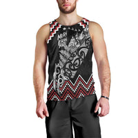 New Zealand Christmas Taniko Poutama Men Tank Top Mountainscape Maori Fern LT7 - Polynesian Pride