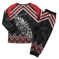 New Zealand Christmas Taniko Poutama Christmas Pajama Set Mountainscape Maori Fern LT7 - Polynesian Pride