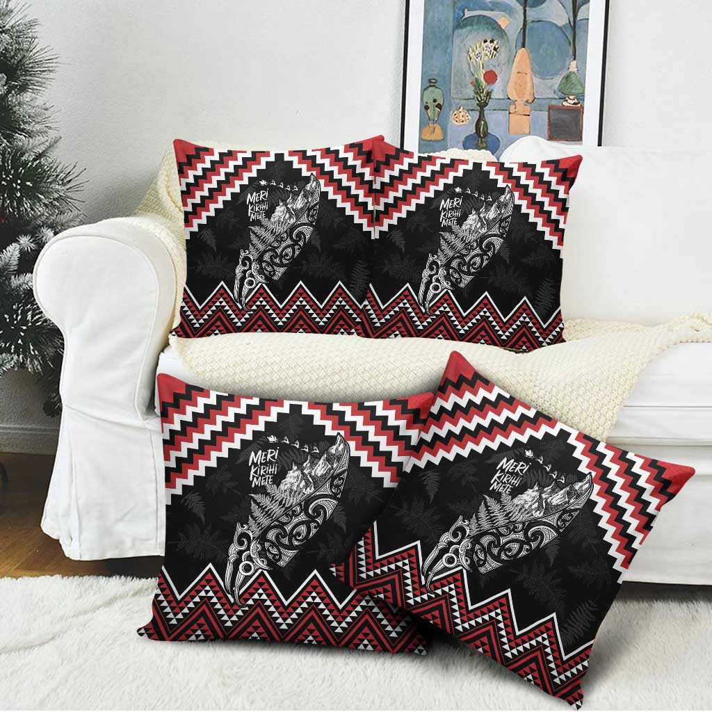 New Zealand Christmas Taniko Poutama Pillow Cover Mountainscape Maori Fern LT7 - Polynesian Pride