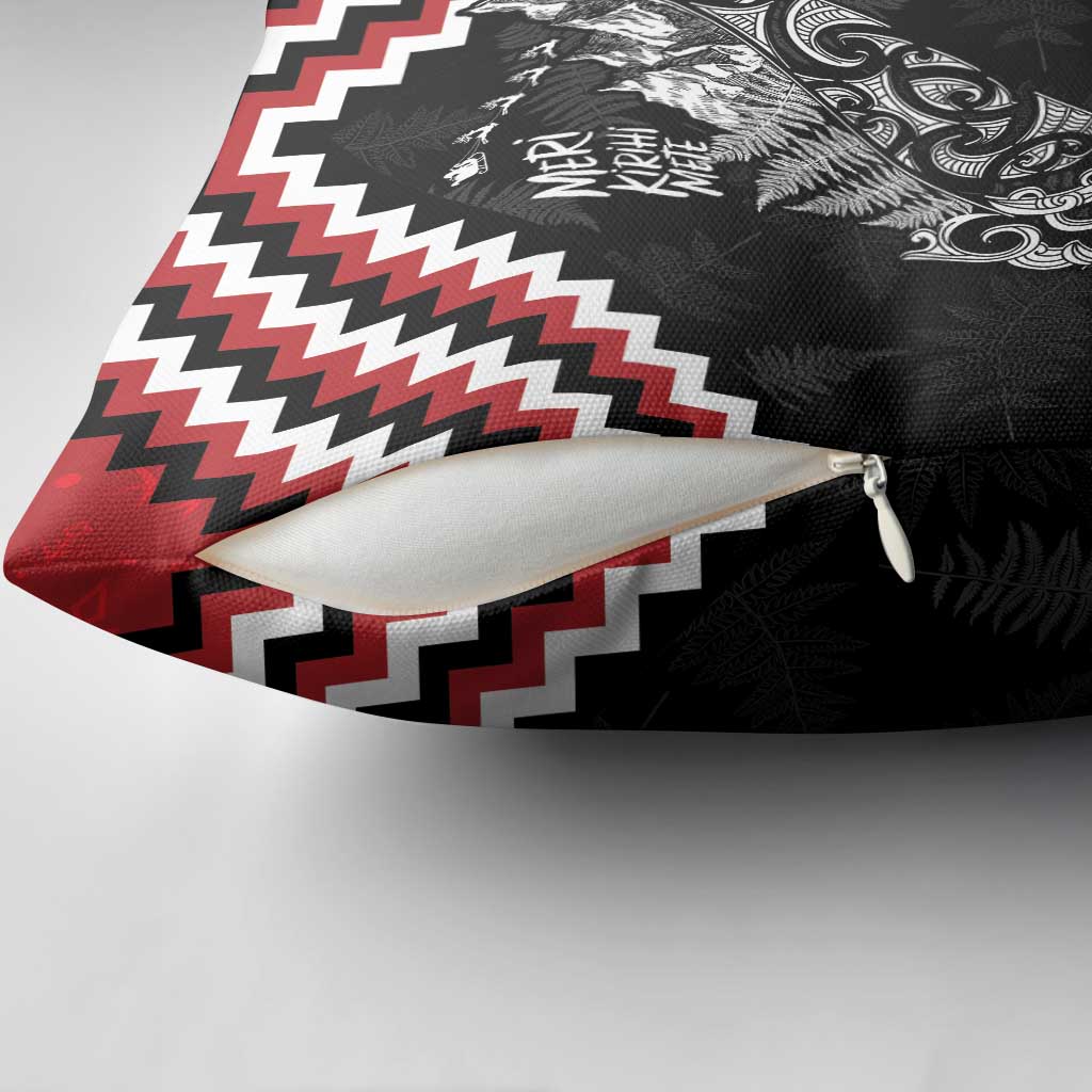 New Zealand Christmas Taniko Poutama Pillow Cover Mountainscape Maori Fern LT7 - Polynesian Pride