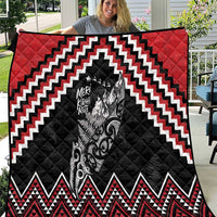 New Zealand Christmas Taniko Poutama Quilt Mountainscape Maori Fern LT7 Black - Polynesian Pride