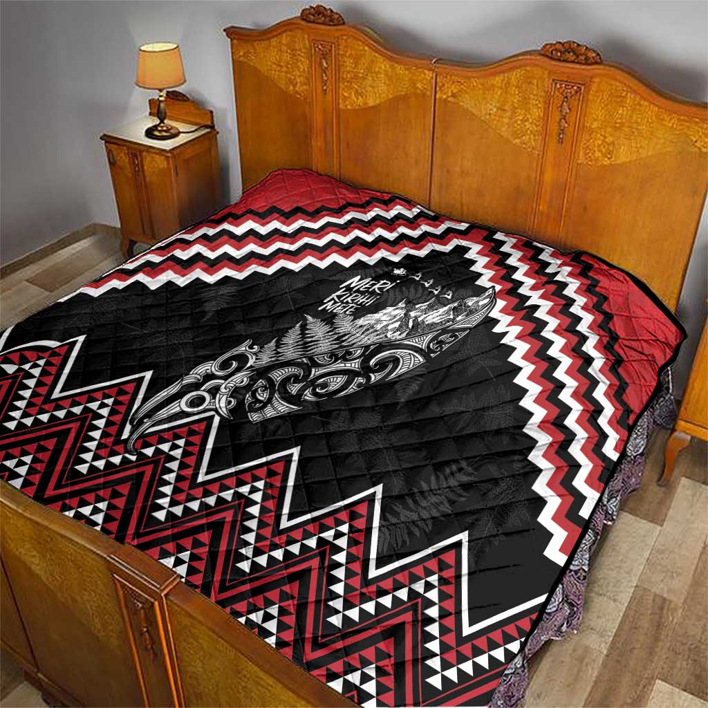 New Zealand Christmas Taniko Poutama Quilt Mountainscape Maori Fern LT7 - Polynesian Pride
