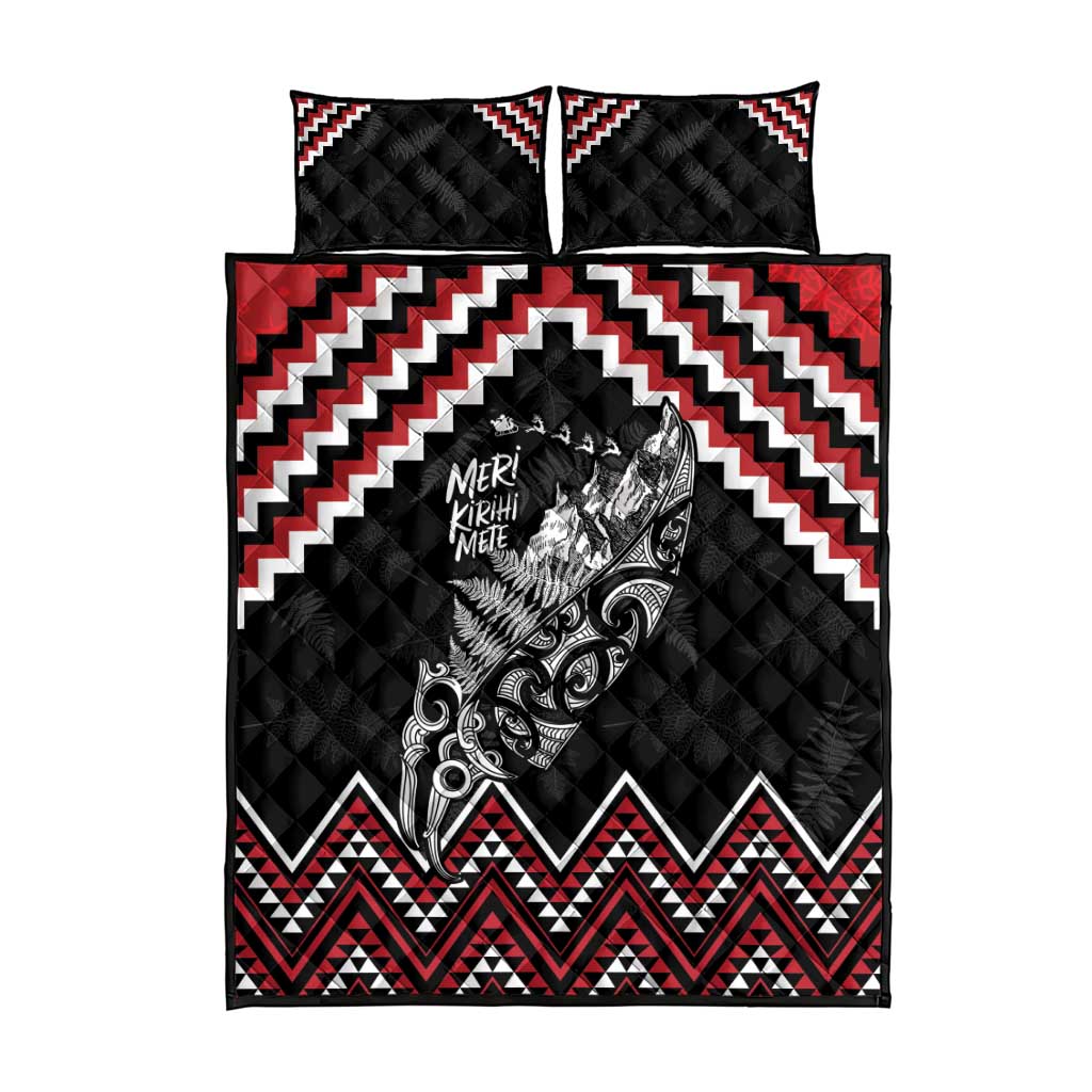 New Zealand Christmas Taniko Poutama Quilt Bed Set Mountainscape Maori Fern LT7 - Polynesian Pride