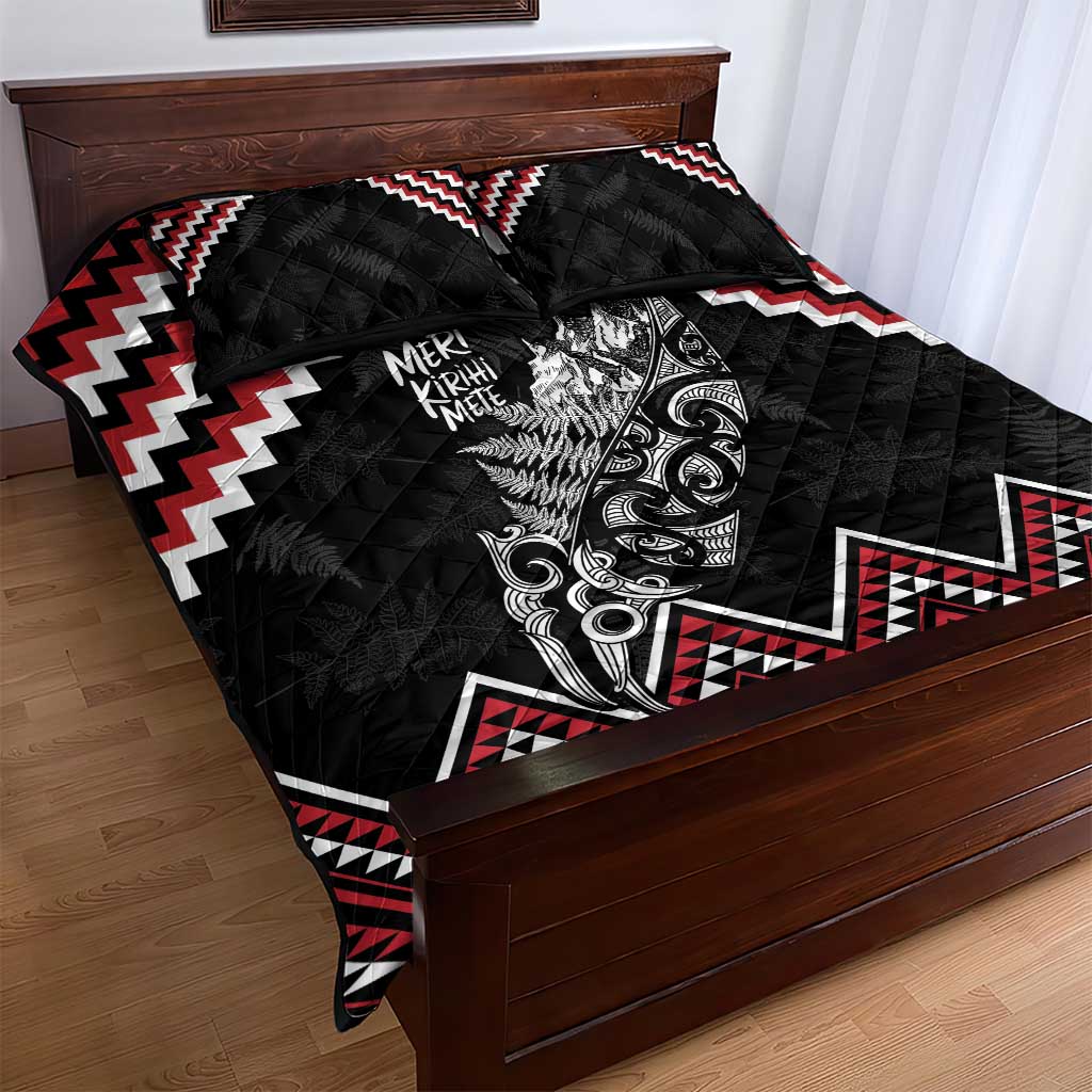New Zealand Christmas Taniko Poutama Quilt Bed Set Mountainscape Maori Fern LT7 - Polynesian Pride