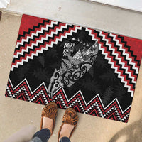New Zealand Christmas Taniko Poutama Rubber Doormat Mountainscape Maori Fern LT7 - Polynesian Pride