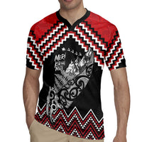 New Zealand Christmas Taniko Poutama Rugby Jersey Mountainscape Maori Fern LT7 - Polynesian Pride