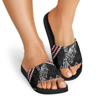 New Zealand Christmas Taniko Poutama Slide Sandals Mountainscape Maori Fern LT7 - Polynesian Pride
