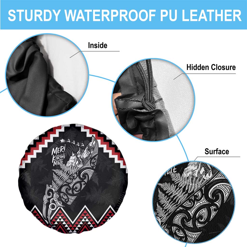 New Zealand Christmas Taniko Poutama Spare Tire Cover Mountainscape Maori Fern LT7 - Polynesian Pride