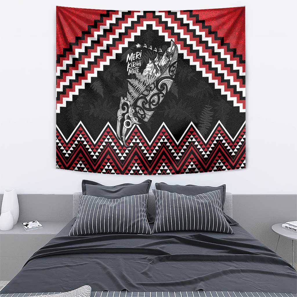 New Zealand Christmas Taniko Poutama Tapestry Mountainscape Maori Fern LT7 - Polynesian Pride