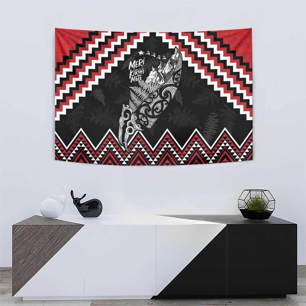 New Zealand Christmas Taniko Poutama Tapestry Mountainscape Maori Fern LT7 - Polynesian Pride