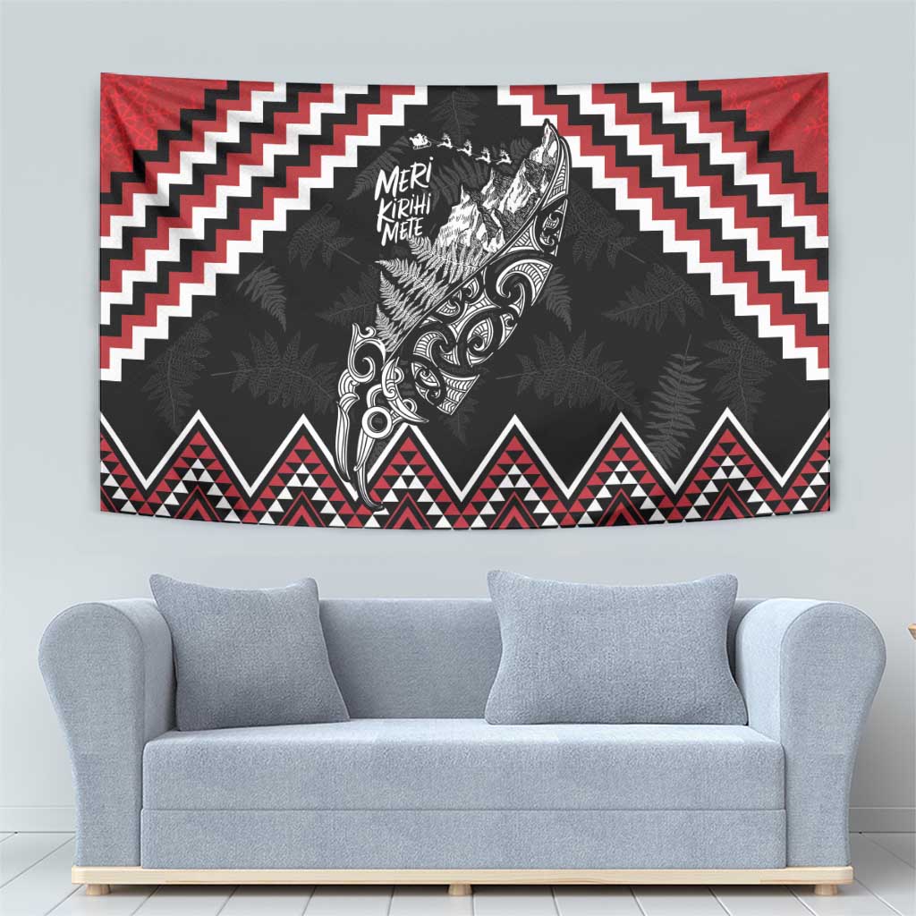 New Zealand Christmas Taniko Poutama Tapestry Mountainscape Maori Fern LT7 - Polynesian Pride