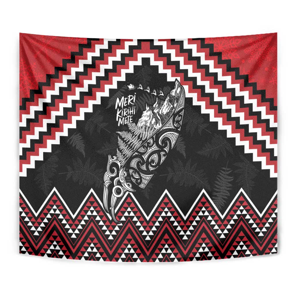 New Zealand Christmas Taniko Poutama Tapestry Mountainscape Maori Fern LT7 - Polynesian Pride