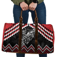 New Zealand Christmas Taniko Poutama Travel Bag Mountainscape Maori Fern LT7 Black - Polynesian Pride