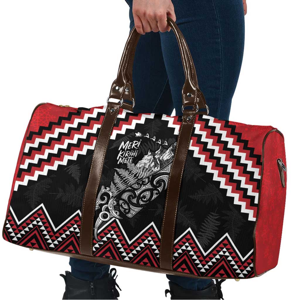 New Zealand Christmas Taniko Poutama Travel Bag Mountainscape Maori Fern LT7 - Polynesian Pride