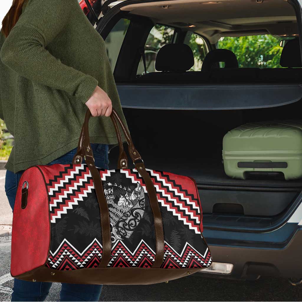 New Zealand Christmas Taniko Poutama Travel Bag Mountainscape Maori Fern LT7 - Polynesian Pride