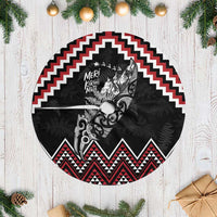 New Zealand Christmas Taniko Poutama Tree Skirt Mountainscape Maori Fern LT7 Casual Black - Polynesian Pride