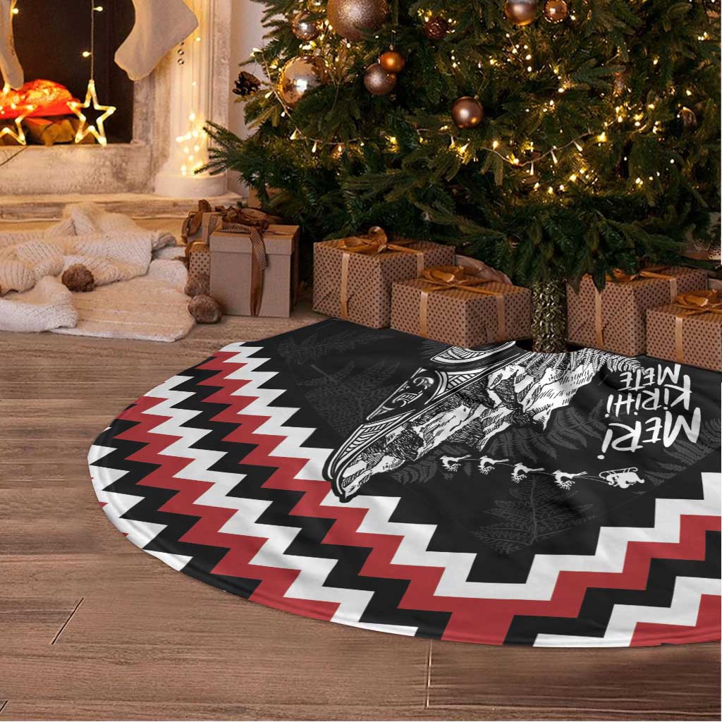 New Zealand Christmas Taniko Poutama Tree Skirt Mountainscape Maori Fern LT7 - Polynesian Pride