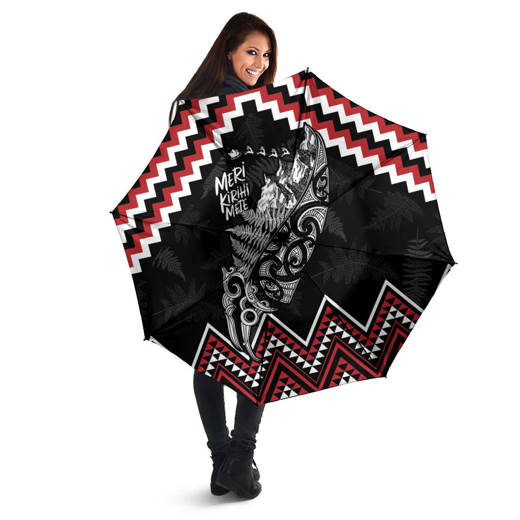 New Zealand Christmas Taniko Poutama Umbrella Mountainscape Maori Fern LT7 - Polynesian Pride
