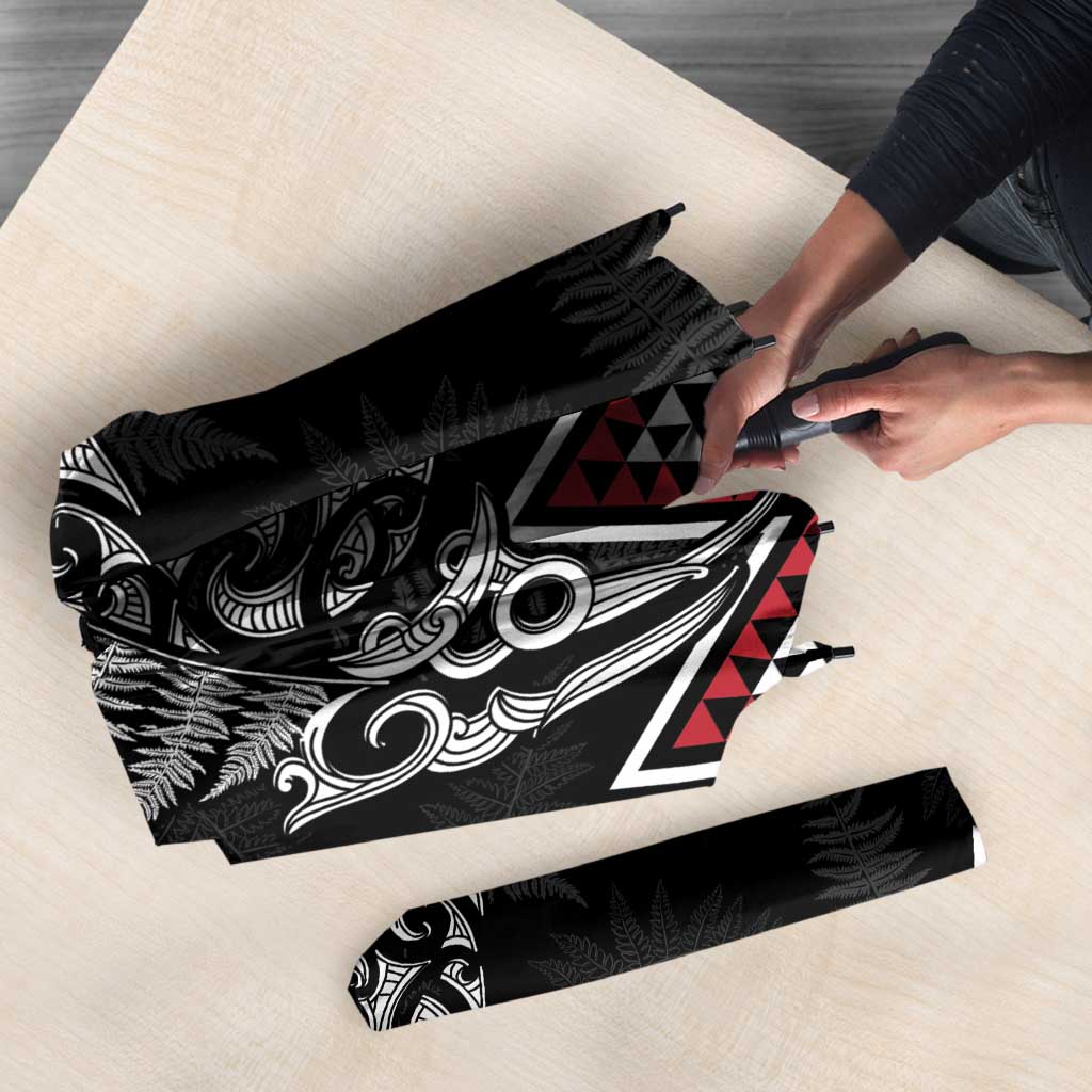 New Zealand Christmas Taniko Poutama Umbrella Mountainscape Maori Fern LT7 - Polynesian Pride