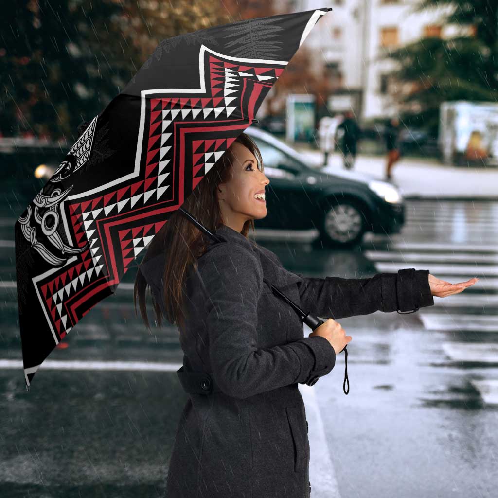 New Zealand Christmas Taniko Poutama Umbrella Mountainscape Maori Fern LT7 - Polynesian Pride