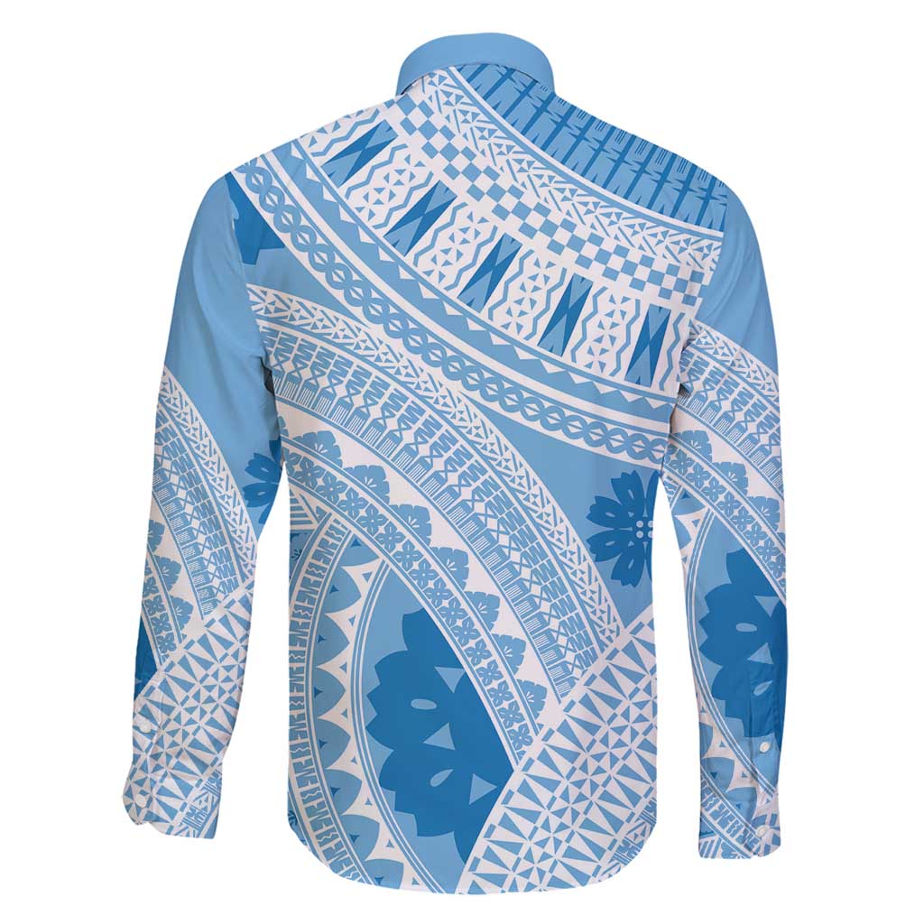 Bula Fiji Classic Masi Tapa Family Matching Off Shoulder Short Dress and Hawaiian Shirt Turquoise LT7 - Polynesian Pride