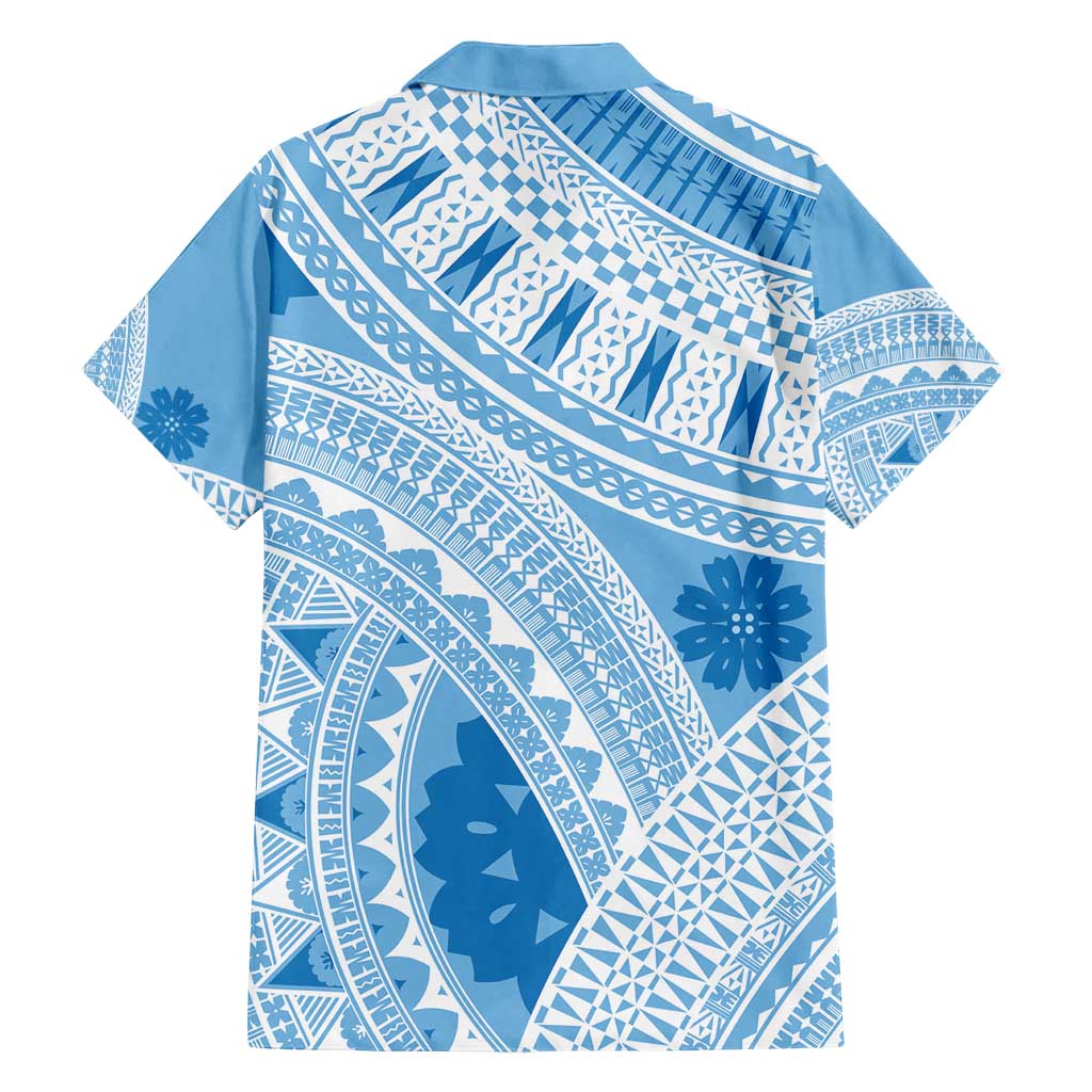 Bula Fiji Classic Masi Tapa Family Matching Puletasi and Hawaiian Shirt Turquoise LT7 - Polynesian Pride