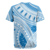 Bula Fiji Classic Masi Tapa Rugby Jersey Turquoise LT7 - Polynesian Pride