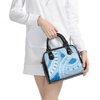Bula Fiji Classic Masi Tapa Shoulder Handbag Turquoise - Polynesian Pride