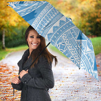 Bula Fiji Classic Masi Tapa Umbrella Turquoise - Polynesian Pride